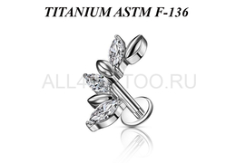 Лабрет из титана Ti Metal вейгела