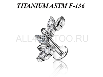 Лабрет из титана Ti Metal вейгела
