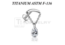 Лабрет из титана Ti Metal ветла