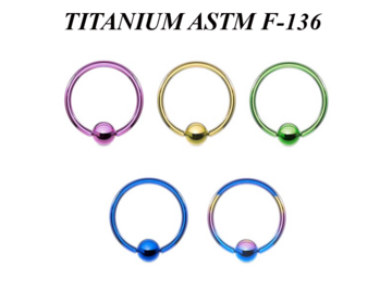 Кольцо из титана с анодированием