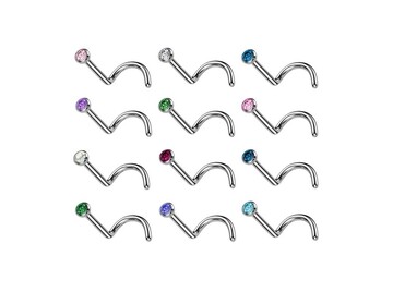 Нострил с фианитом