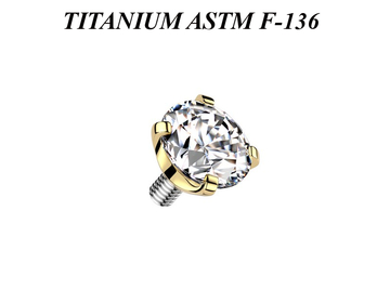 Накрутка из титана с золотым покрытием