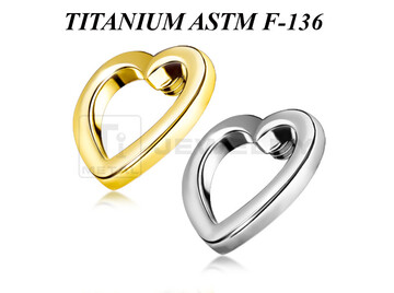 Накрутка из титана Ti Metal лаконичное сердце