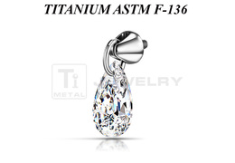 Накрутка из титана Ti Metal кристальная капля