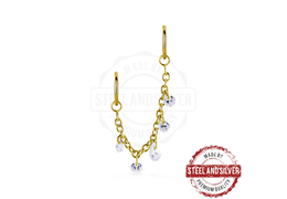 Цепочка для пирсинга Steel and Silver с золотым покрытием астия Цепочка для пирсинга Steel and Silver с золотым покрытием астия