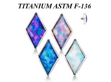 Накрутка из титана Ti Metal опаловый ромб
