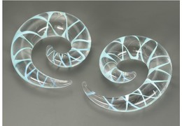 Стеклянные спирали аква