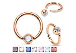 Кольцо розовое золото