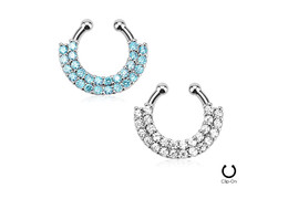 Обманка для септума веер страз Обманка для септума веер страз