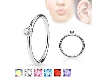 Кольцо раздвижное со стразом