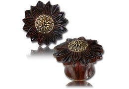 Плаги лучистый цветок, пара Плаги лучистый цветок, пара