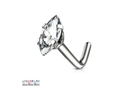 Нострил со стразом "маркиз"