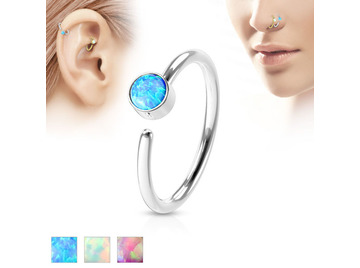 Кольцо раздвижное с опалом