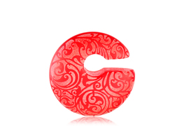 Подвесы красные с гравировкой, пара