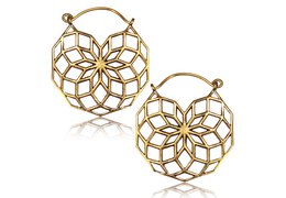 Серьги для тоннелей солнечная мозаика, пара Серьги для тоннелей солнечная мозаика, пара