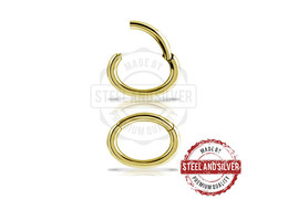 Кликер Steel and Silver овальный с золотым покрытием