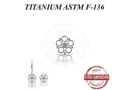 Подвеска Steel and Silver цветок с Premium Zirconia