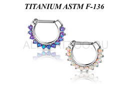 Кликер из титана Ti Metal с опалами Кликер из титана Ti Metal с опалами