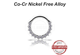 Кликер Steel and Silver с Premium Zirconia всплеск