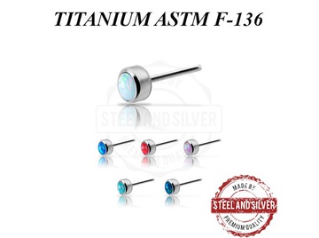 Вставка титановая Steel and Silver с опалом