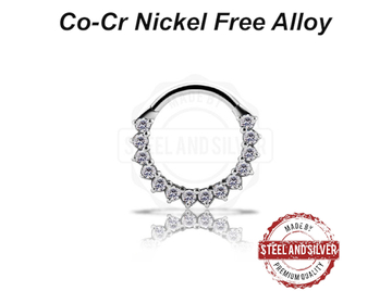 Кликер Steel and Silver с Premium Zirconia всплеск