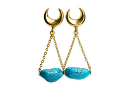 Подвесы с бирюзой, пара