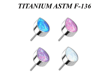 Вставка из титана опаловая капля
