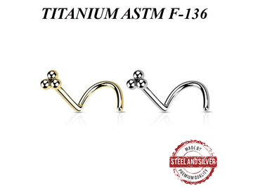 Нострил Steel and Silver титановое трио