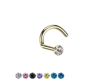 Нострил с золотым pvd покрытием