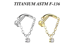 Лабрет из титана дельта